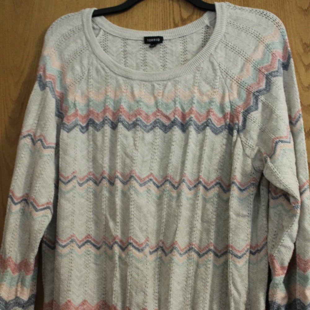 Torrid Size 4 Crew Sweater with Pastel Colors